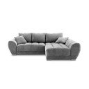 Nuage szürke kinyitható sarokkanapé bársony kárpittal, jobb oldali - Windsor & Co Sofas
