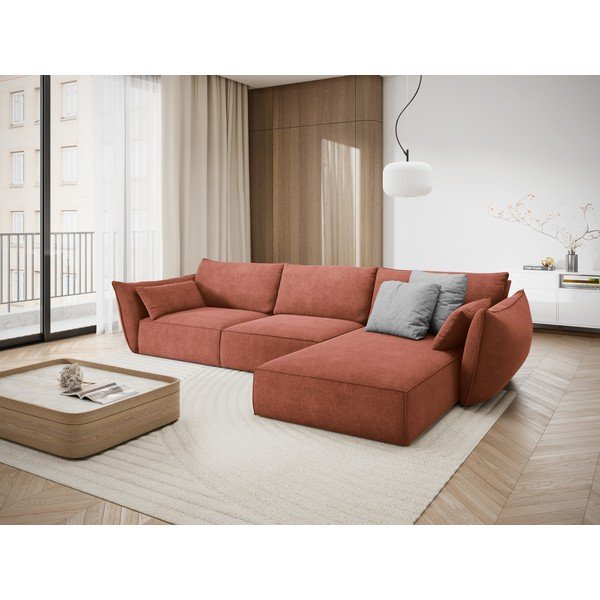 Piros sarokkanapé (jobb oldali) Vanda – Mazzini Sofas-image-1