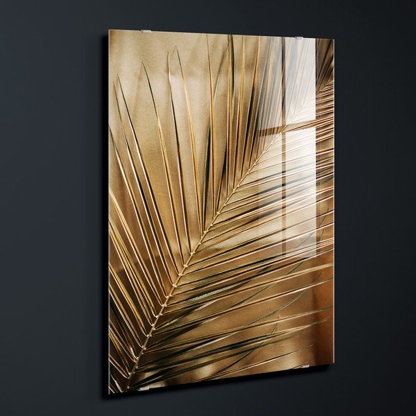 Nyomtatott üveg kép 80x120 cm Gold Palm  – Styler-image-3