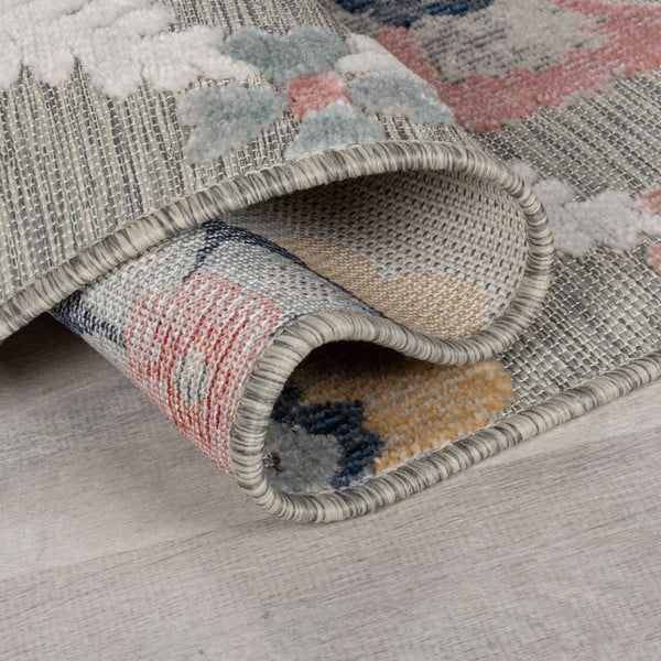 Szürke kültéri futószőnyeg 230x80 cm Flora - Flair Rugs-image-3