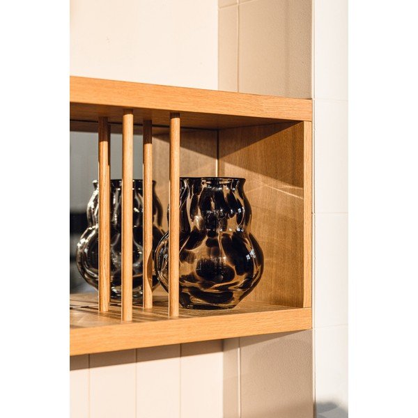 Sötétbarna üveg kézzel készített váza (magasság 22 cm) Dam – noo.ma-image-3