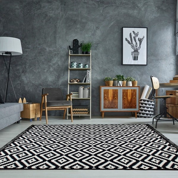 Helen fekete-fehér kétoldalas szőnyeg, 120 x 180 cm-image-4