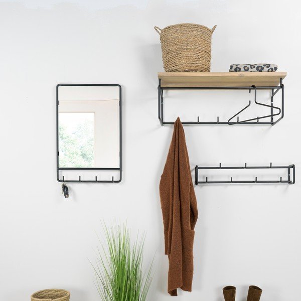 Fali tükör fogassal 40x60 cm Clint – Spinder Design-image-1