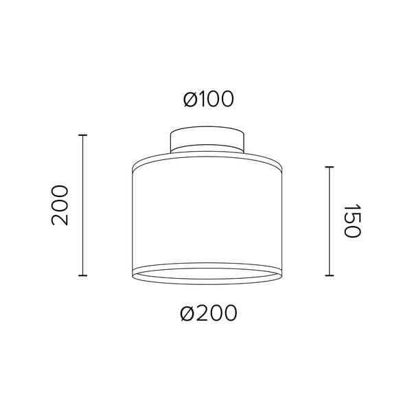 MIKA XS CP fekete mennyezeti lámpa, ezüstszínű részletekkel, ⌀ 20 cm - Sotto Luce-image-2
