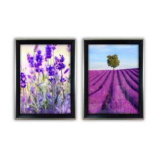 Lavender 2 db-os üvegezett kép készlet, 35 x 45 cm - Vavien Artwork