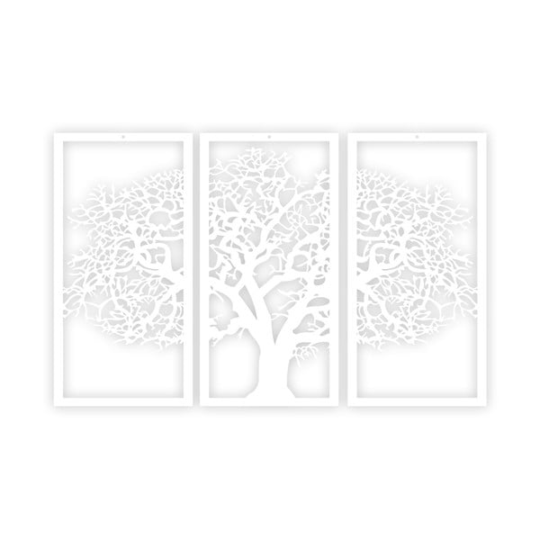 Solid Tree 3 részes fehér fali kép