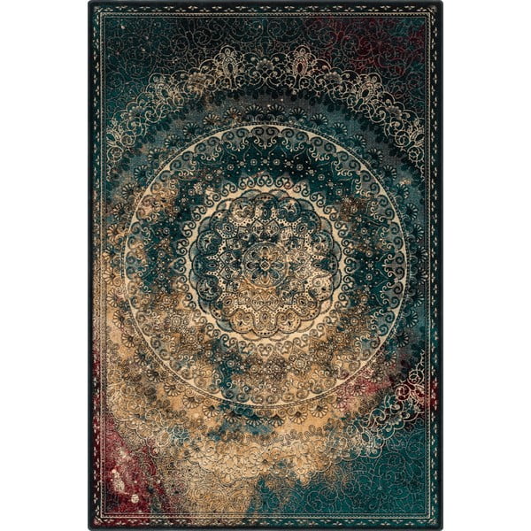 Petróleumkék gyapjú szőnyeg 160x240 cm Ann – Agnella