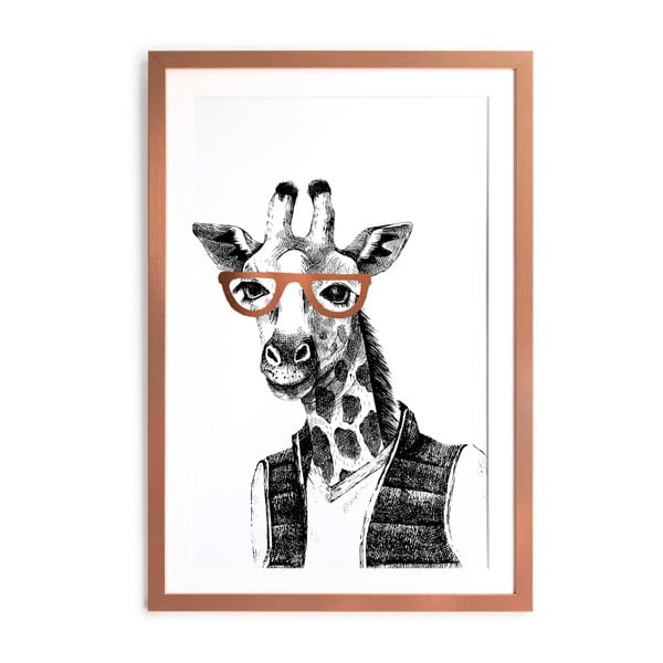 Giraffe keretezett poszter, 40 x 60 cm - Really Nice Things
