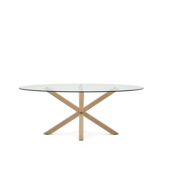 Étkezőasztal üveg asztallappal 100x200 cm Argo – Kave Home-image-3