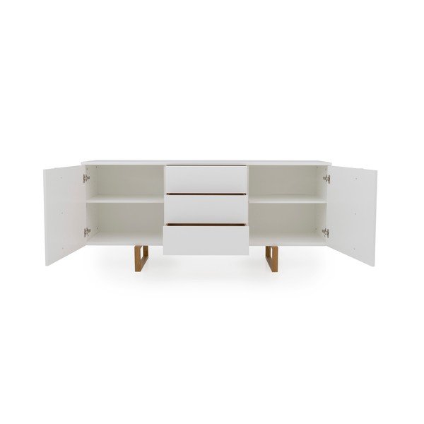 Birka fehér komód tölgyfa lábakkal, 176,5 x 78 cm - Tenzo-image-3