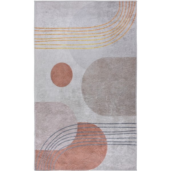 Narancssárga-krémszínű mosható szőnyeg 50x80 cm – Vitaus