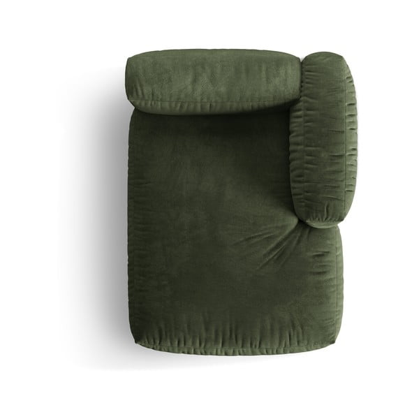 Zöld bársony kanapé modul (jobb oldali) Martina – Micadoni -image-3