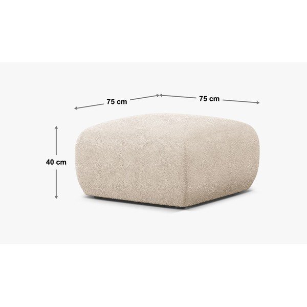 Sötétkék bársony puff Molino – Micadoni -image-3