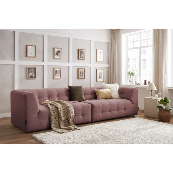 Sötét rózsaszín kanapé 324 cm Kleber - Bobochic Paris-image-1