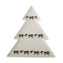 Krémszínű szervírozó agyagkerámia tányér karácsonyi mintával Berry – Bloomingville