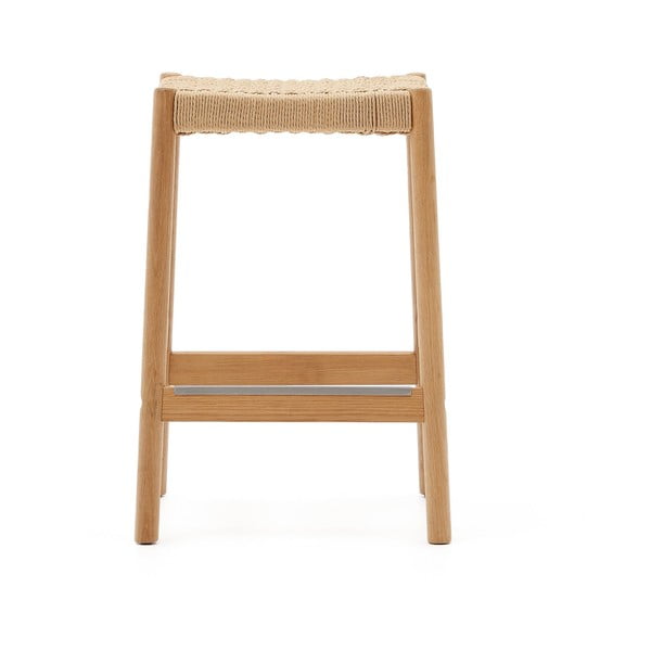 Natúr színű tölgyfa bárszék szett 2 db-os (ülésmagasság 66 cm) Yalia – Kave Home-image-2