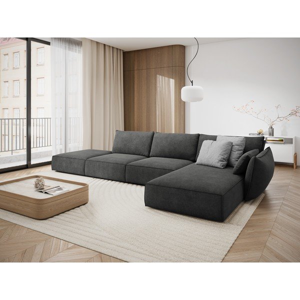 Szürke sarokkanapé (jobb oldali) Vanda – Mazzini Sofas-image-1