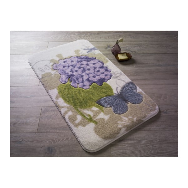 Bathmats Pia lila mintás fürdőszobai szőnyeg, 80 x 140 cm - Confetti