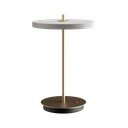 Világosszürke LED dimmelhető asztali lámpa fém búrával (magasság 31 cm) Asteria Move – UMAGE
