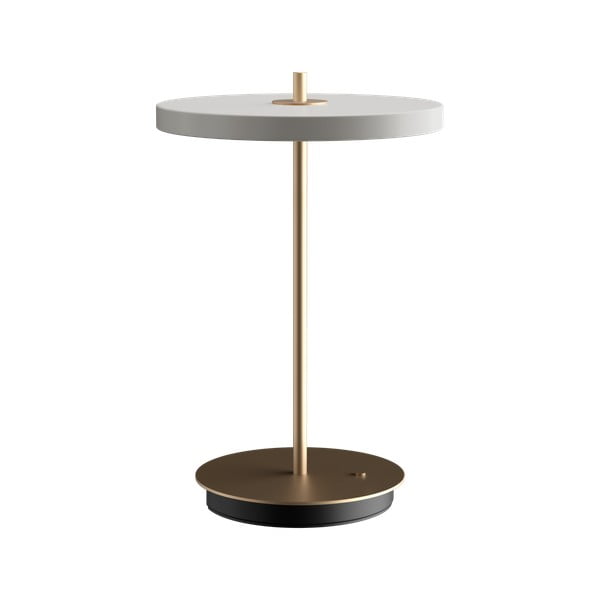 Világosszürke LED dimmelhető asztali lámpa fém búrával (magasság 31 cm) Asteria Move – UMAGE
