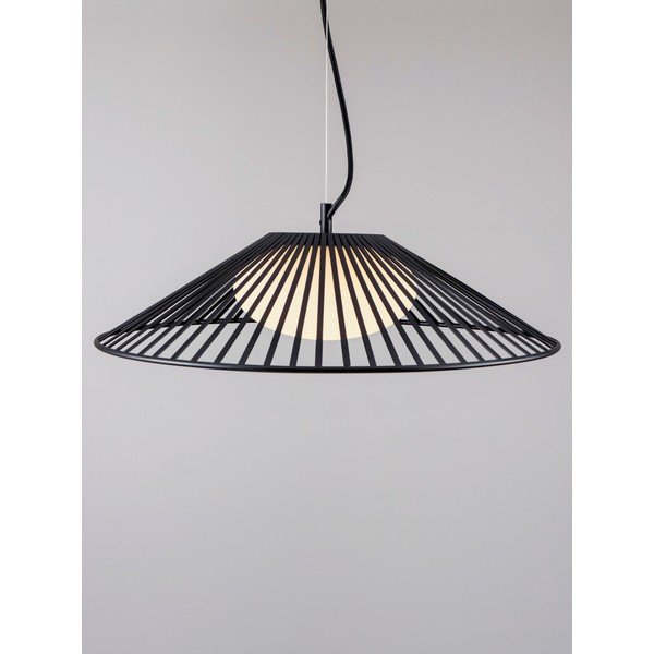 Matt fekete fém LED függőlámpa üveg búrával ø 50 cm Brume – Nova Luce-image-3
