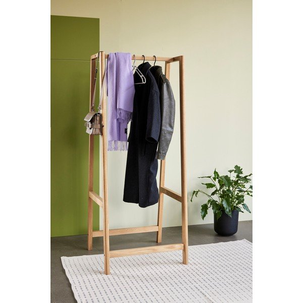 Natúr színű tölgyfa ruhatartó állvány Acorn – Hübsch-image-2