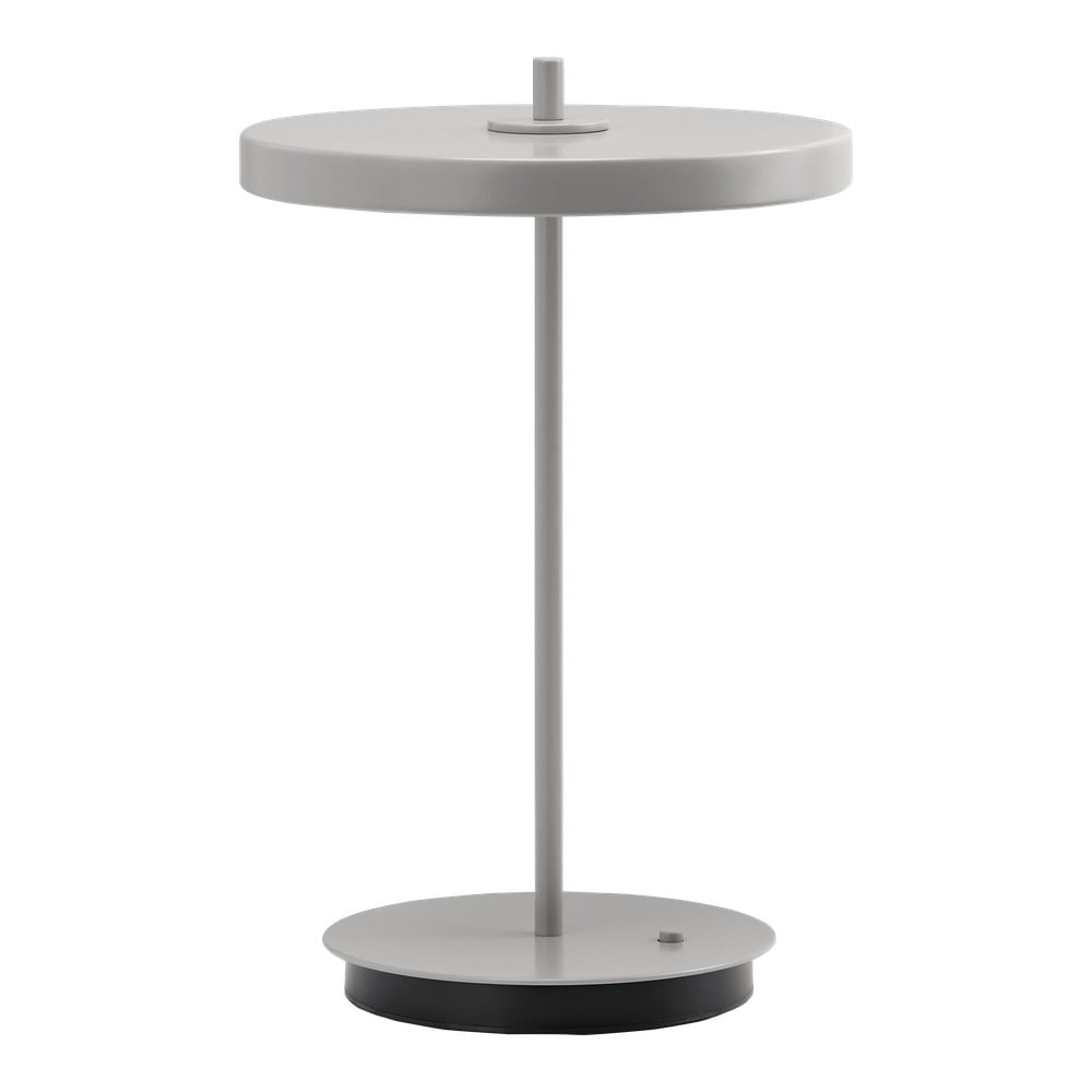 Világosszürke fém LED asztali lámpa fém búrával (magasság 31 cm) Asteria Move  UMAGE