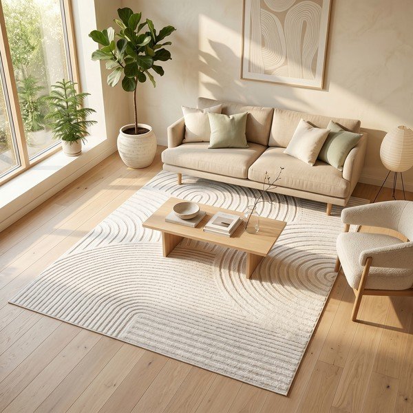 Krémszínű szőnyeg 120x170 cm Whirl – ESTE-image-3