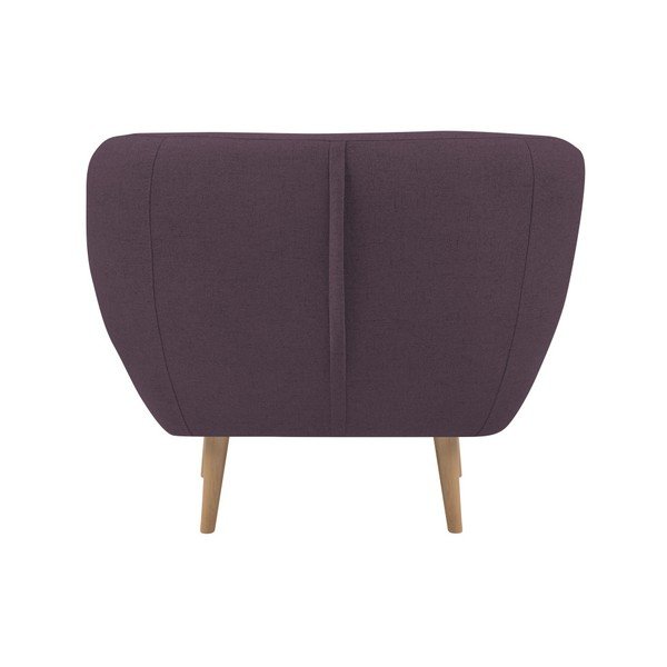 Sicile lila fotel világos lábakkal - Mazzini Sofas-image-3