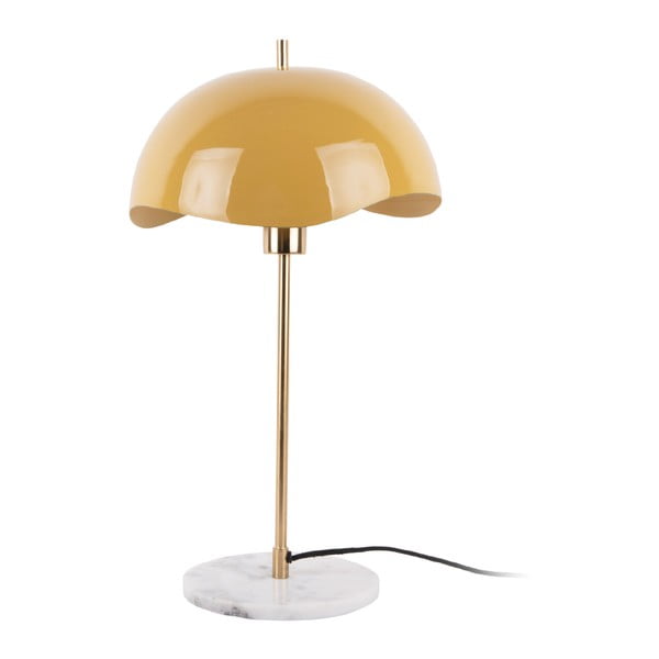 Okkersárga asztali lámpa (magasság 56 cm)  Waved Dome – Leitmotiv