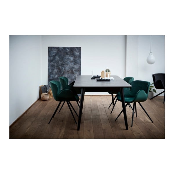 Zöld kárpitozott karfás étkezőfotel Gaia – DAN-FORM Denmark-image-1