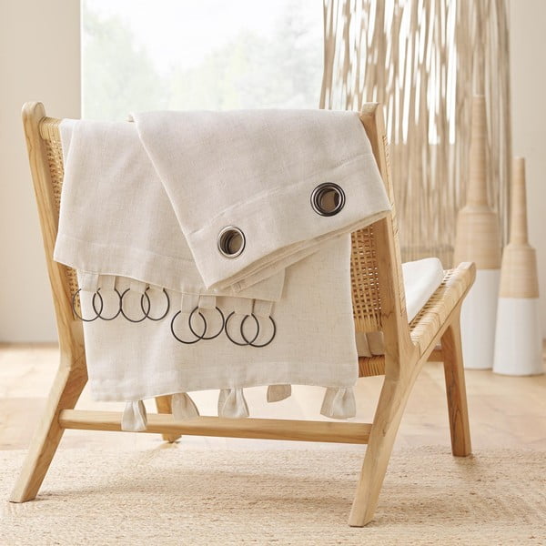 Bézs függöny 140x240 cm Pauline – douceur d'intérieur-image-4