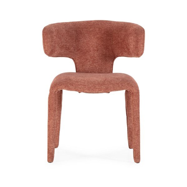 Terrakotta színű kárpitozott étkezőfotel Maca – MOME-image-3