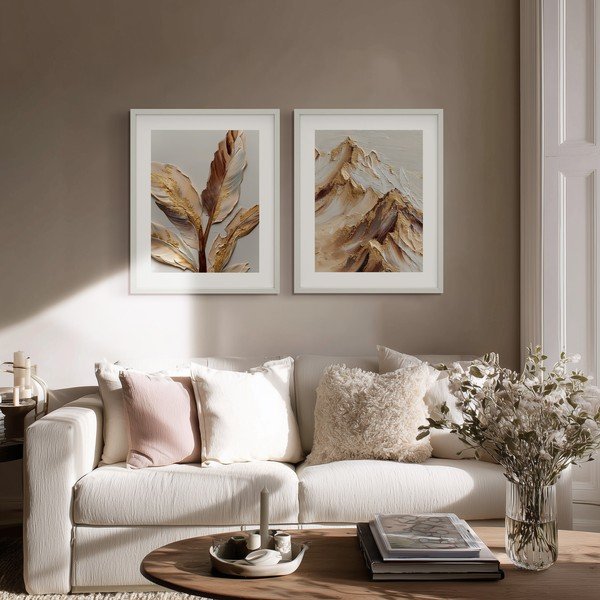 Nyomtatott keretezett kép 40x50 cm Golden Strelitzia – Styler-image-1