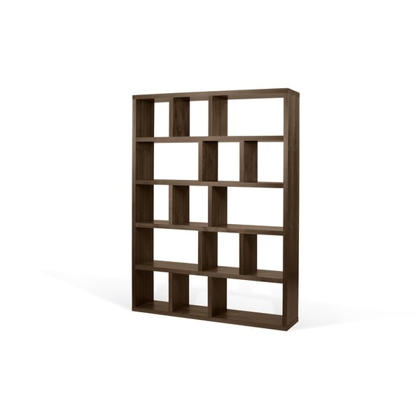 Barna könyvespolc diófa dekorral 150x198 cm Berlin – TemaHome-image-3