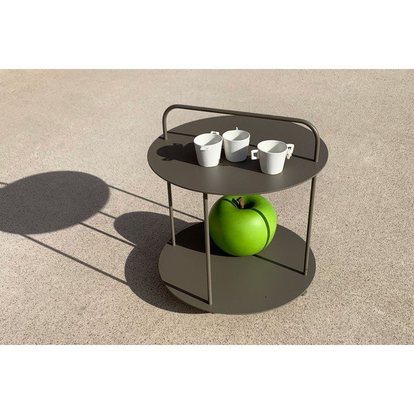 Fém kerek kerti tárolóasztal ø 45 cm Plip – Ezeis-image-1
