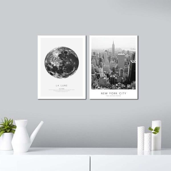 Kép szett 2 db-os 30x40 cm New York City – Wallity-image-1