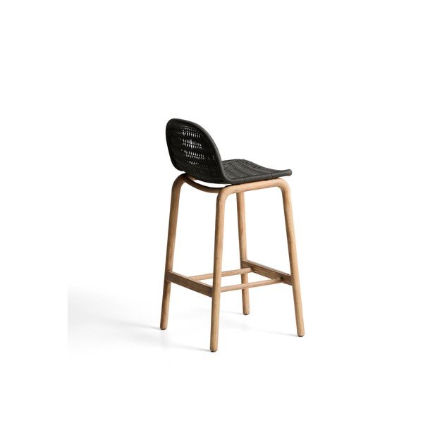 Sötétszürke tömörfa kerti bárszék Alipa – Kave Home-image-4