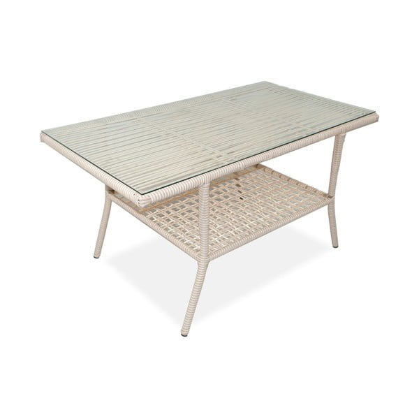 Krémszínű műrattan négyszemélyes kerti lounge szett Newyork 160 – Floriane Garden-image-3