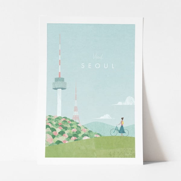Poszter Seoul, 50x70 cm - Travelposter