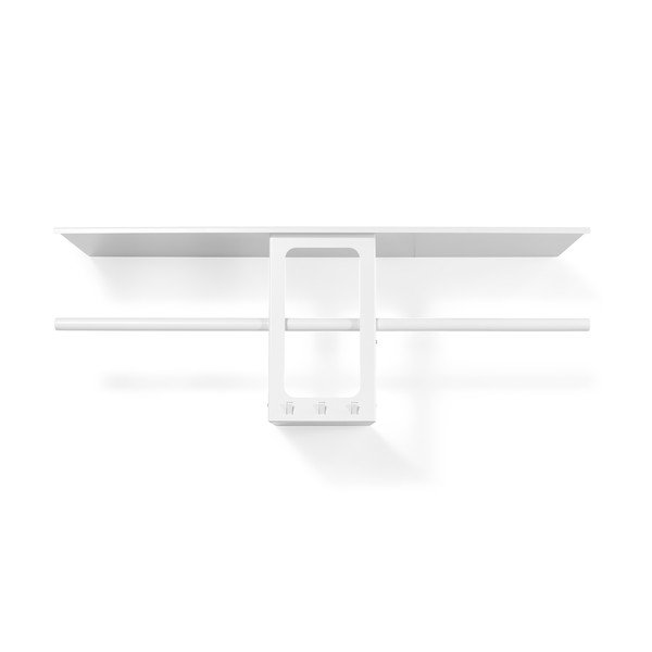 Fehér acél fali fogas polccal 100 cm Luno Small – Spinder Design-image-2
