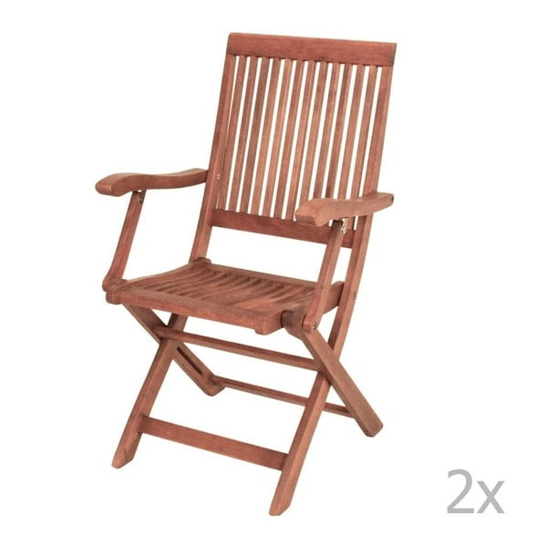 Nashville kerti szék, bangkirai fából, 2 darab - ADDU