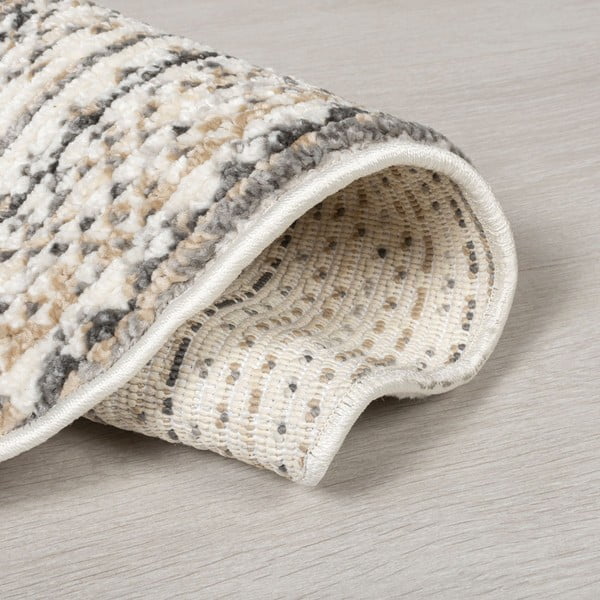 Bézs kerek szőnyeg 140x140 cm Camino – Flair Rugs-image-2