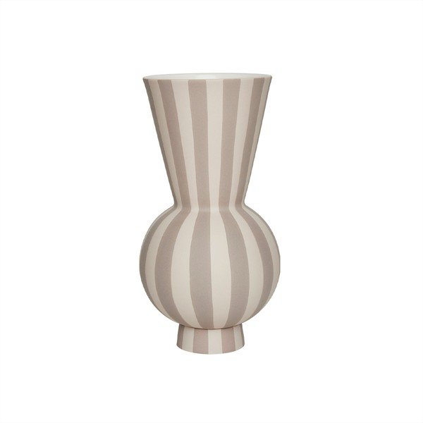 Bézs kőedény kézzel készített váza (magasság 28 cm) Toppu – OYOY Living Design