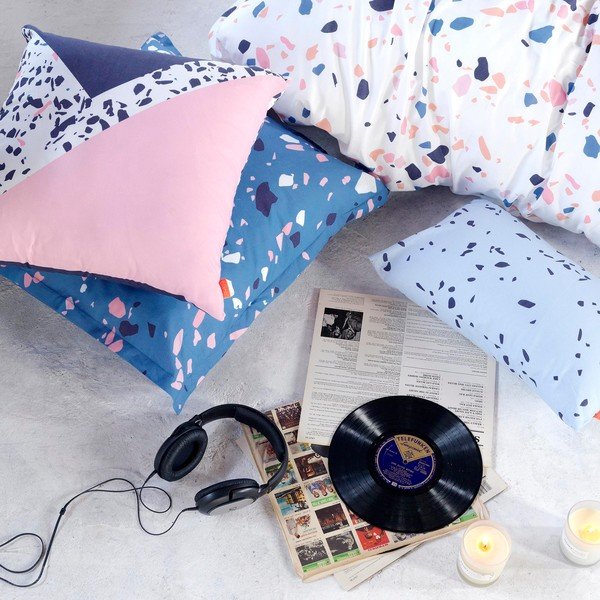 Terrazzo pamut párnahuzat, 60 x 60 cm - Blanc-image-2