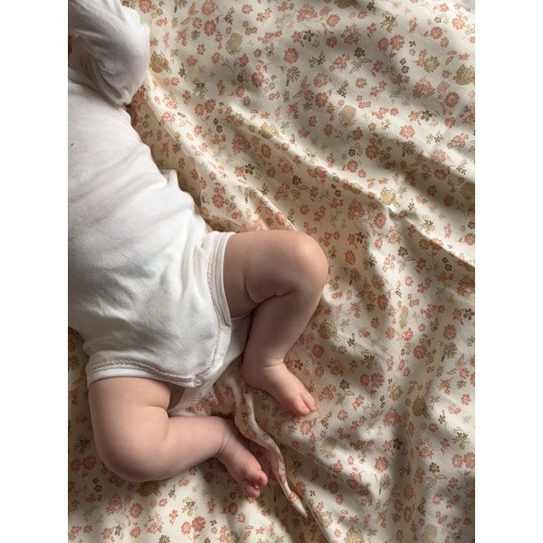 Bézs bio pamut gyerek ágyneműhuzat babaágyhoz 70x100 cm Augusta – Cam Cam Copenhagen-image-4