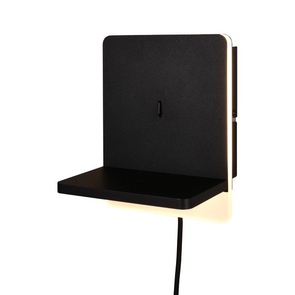 Matt fekete LED dimmelhető fali lámpa Fairfield – Trio