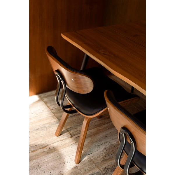 Wallnut fekete szék - Dutchbone-image-1