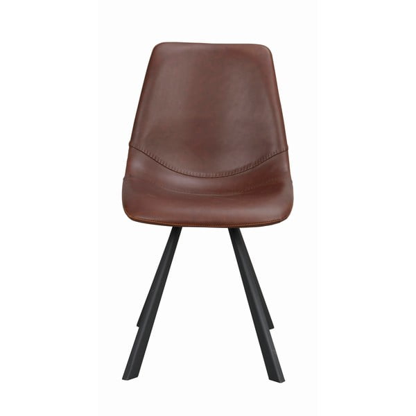 Alpha barna étkezőszék fekete lábakkal - Rowico-image-3