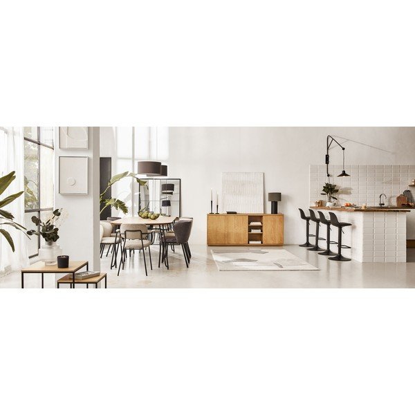 Bézs kárpitozott étkezőszék szett 2 db-os Ciselia – Kave Home-image-3
